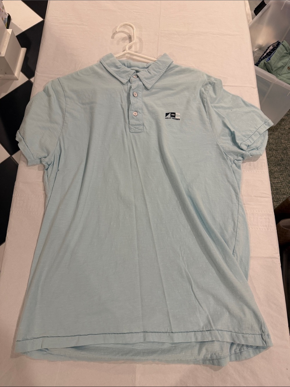 Helly Hansen Light Blue Men’s Polo with Embroidered Logo